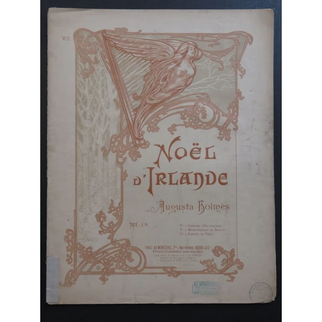 HOLMÈS Augusta Noël d'Irlande Piano Chant ca1897 2