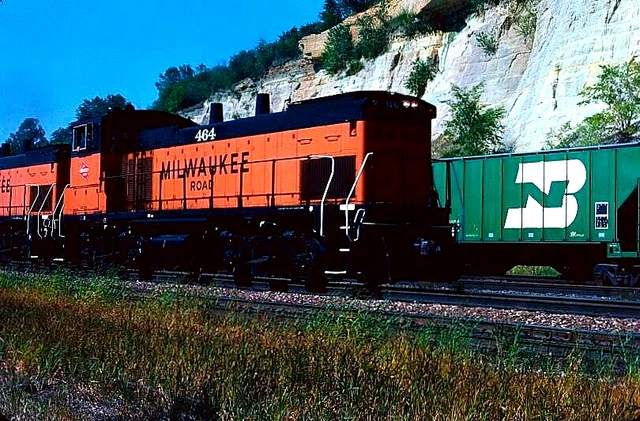 Original Kodachrome Slide Milwaukee Road Mp-15Ac #464 St. Paul, Mn Sept 11, 1987