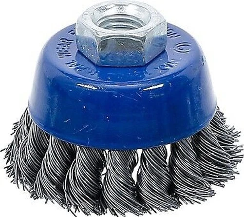 Cepillo Metálico Corte Hilos Redondo Trenzado ° 65 MM M14 X 2,0MM para Grinder