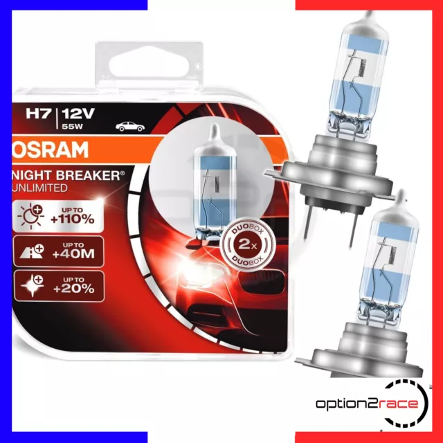 2 AMPOULES H7 Night Breaker +200% 12V OSRAM (blister) EUR 41,90