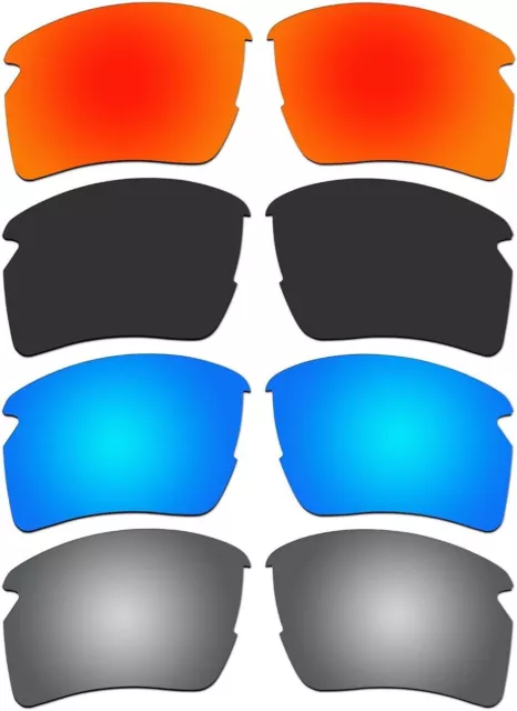 ACOMPATIBLE 4 Pair Replacement Polarized Lenses for Oakley Flak 2.0 XL Sunglasse