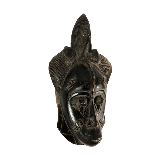 Baule Portrait Mask Kpan or Mblo Cote d'Ivoire African Art