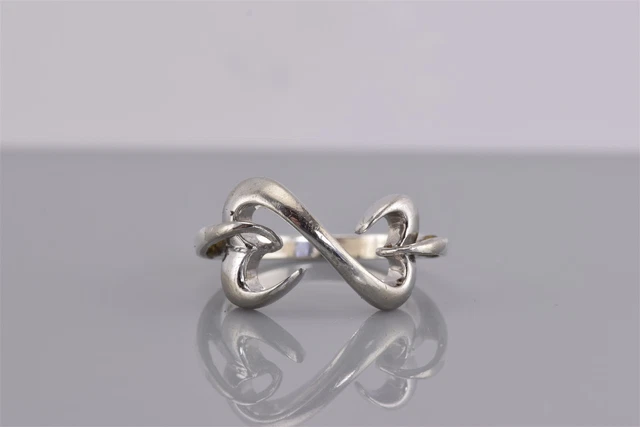 Jane Seymour Sterling Silver Open Hearts Band Ring 925 Sz: 7