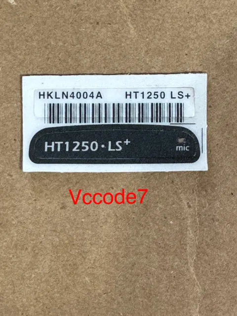 Motorola HT1250 LS+ Name Plate label