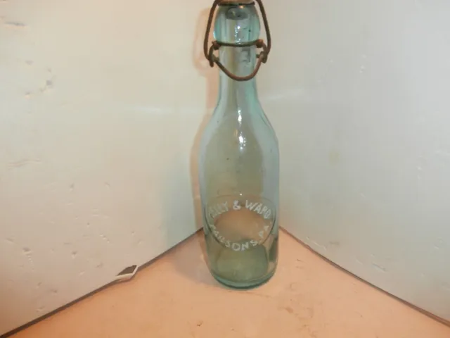 Kelly & Ward blob top soda bottle, Parsons, PA, Wilkes Barre  Lake Harmony, Scra