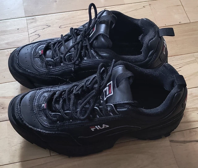 FILA DISRUPTOR BLACK Size UK 7 EU 41 Lace Up 5CM000002 014 Sneaker Trainers 19.99 PicClick UK