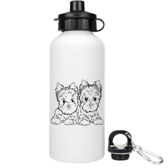 "Botellas de agua reutilizables ""Yorkie Puppies"" (WT037352)"