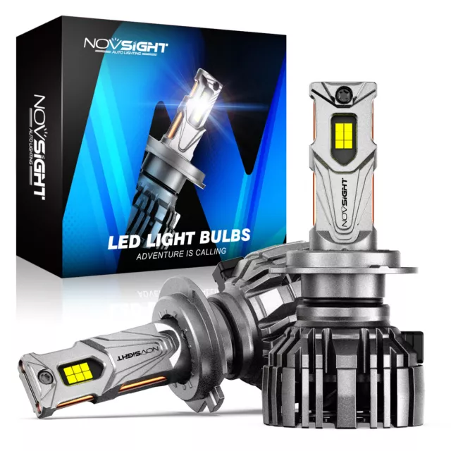 NOVSIGHT H4 HB2 LED Headlight Globes Kit H/Lo Beam 30000LM Super Brighter White