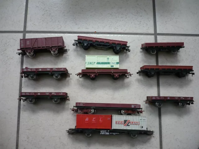 lot wagons jouef hornby acho lima troby.jouef.hornby acho.lima.wagon.locomotive.