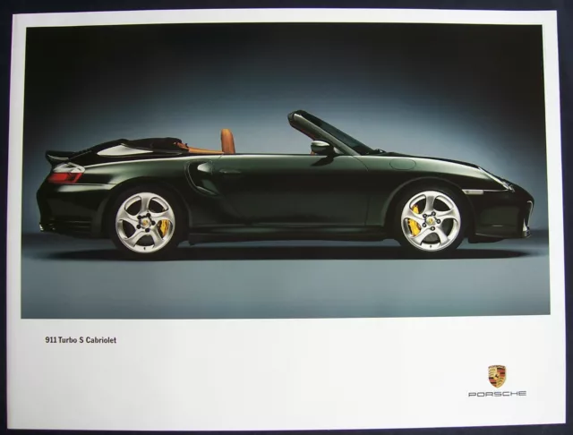 Porsche Official 911 996 Turbo S Cabriolet Showroom Poster 2005