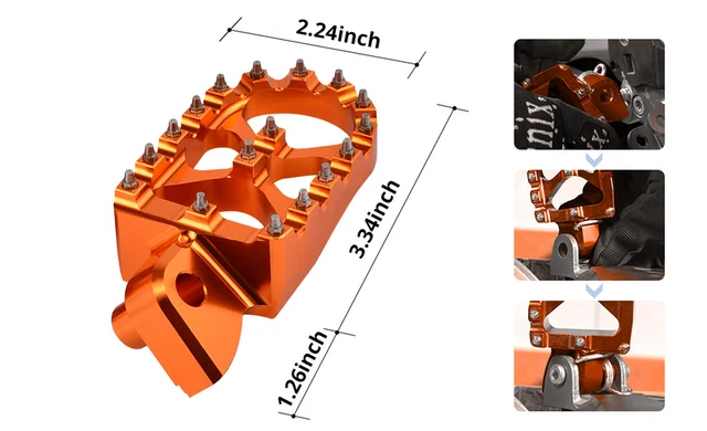 Leva Cambio In Alluminio Forgiato SCAR - Compatibile Con KTM SX/EXC 250-450 2011-2023, Colore Arancione - Foto 3
