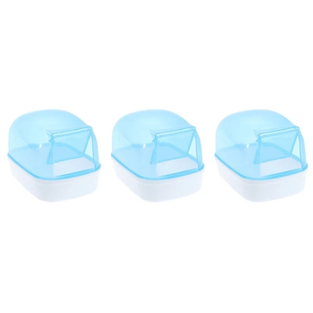 3 piezas plástico hámster baño hámster baño caída jerbo arena baño plato