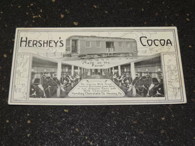 Vintage Hershey's Cocoa Made on the Farm Post Card