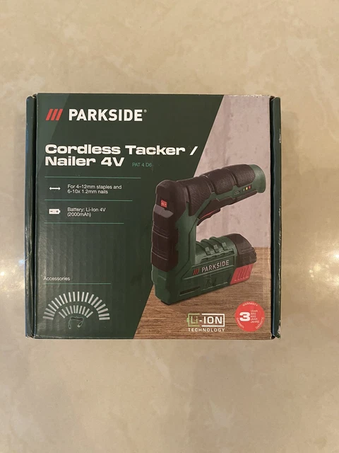 POPULO 4-in-1 Electric Staple Gun – Cordless 4V Rechargeable Nailer/Stapler, T50/T20/JT21 + 18GA Brad Nails, 1200 Shots Per Charge, 2000 Fasteners Included