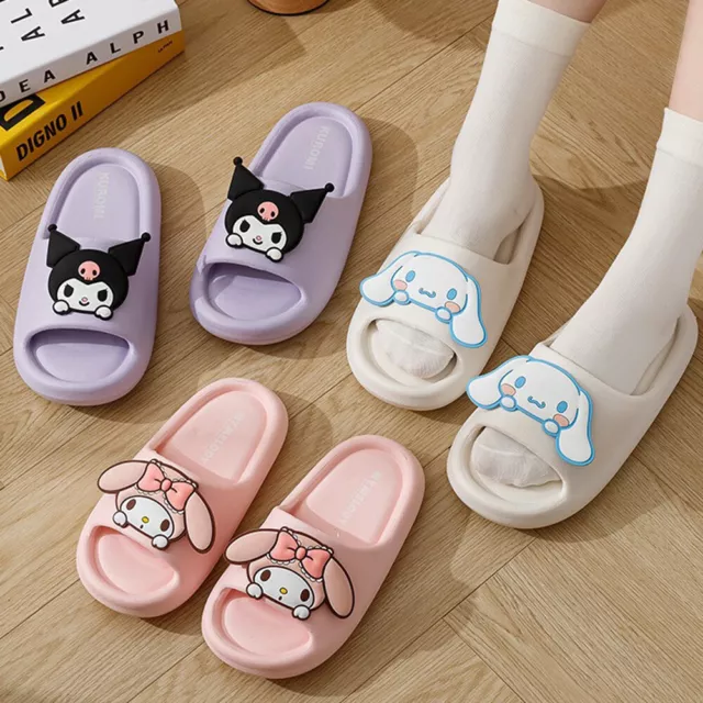 Cartoon Cute Hello Kitty Kuromi My Melody Cinnamoroll soft Design Slippers Women