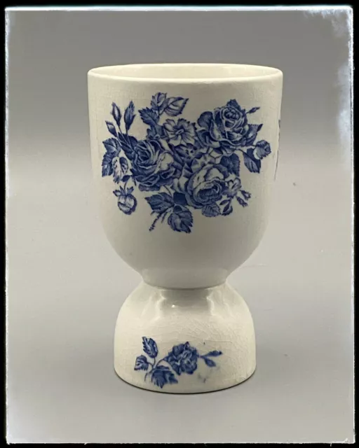 Johnson Bros England Blue Rose Transfer ware Double Egg Cup