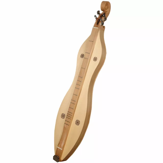 Muzikkon Mountain Dulcimer reloj de arena 4 cuerdas nudos de encaje + bolsa