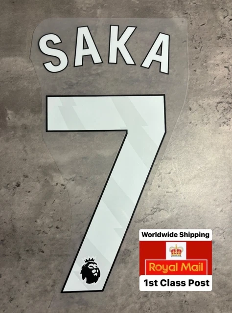 SAKA #7 Home KIDS/childs Nameset 2023 Premier League White football shirt print