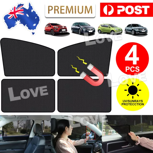 Magnetic Car Window Sun Shade UV Protection Front+Rear Side Window Curtain Cover