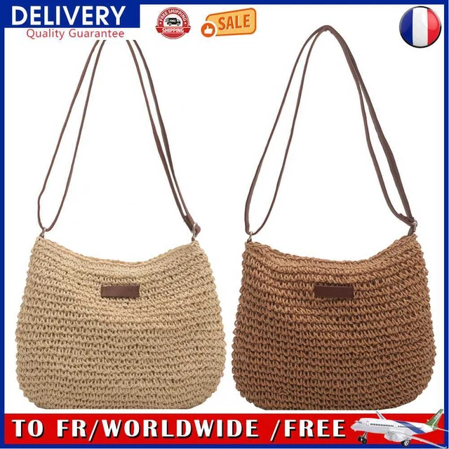 Fashion Straw Crossbody Bag Women Summer Beach Holiday Female Shoulder Handbag