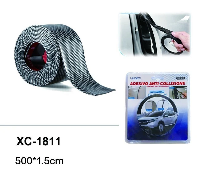 3cmx1 Metro Porta Davanzale Protezione Per Auto Carbonio Fibra Motivo Blu - Foto 6