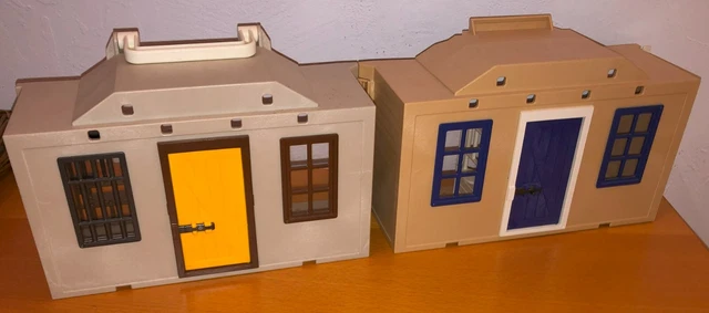 PLAYMOBIL VINTAGE WESTERN prison bureau shérif banque grille sets 3422 PLAYMOBIL VINTAGE WESTERN prison bureau shérif banque grille sets 3422