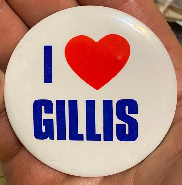 1984 Gillis Long (Huey's Cousin) for Congress Louisiana Democrat 2.5" Button Pin