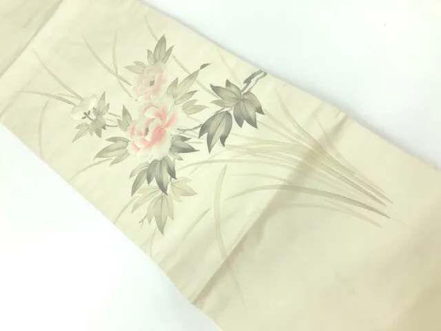 6345629: Japanese Kimono / Vintage Nagoya Obi / Embroidery / Peony / Artist Work