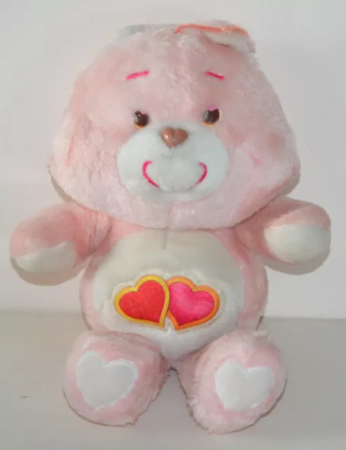 Peluche BISOUNOURS Plush Care Bears Love-a-lot bear GROSCHERI Vintage 33 cm TBE