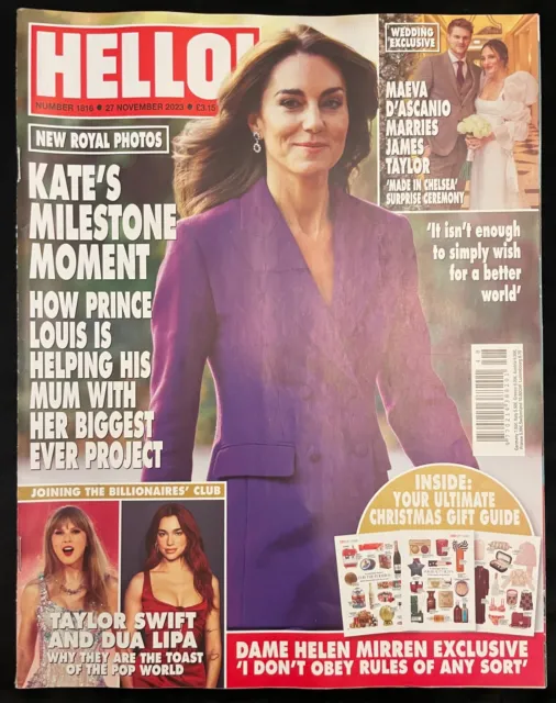 Hello! Magazine - No 1816 - 27 November 2023 - Kate, Taylor Swift, Dua Lipa