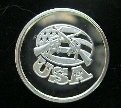 USA - 1 GRAM GR G .999 Fine Pure Solid Silver Bullion Round