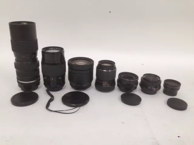 Bundle 7 Camera Lenses Assorted Types Carl Zeiss Optomax Neewer Tamron