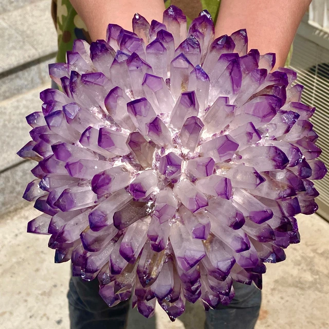 11LB New Find Amethyst Phantom Quartz Crystal Cluster Mineral Specimen Healing