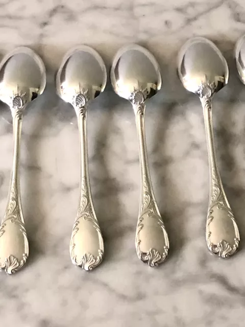 Christofle Marly Silver Plated Tea/Coffee Set Of Spoons 6 Pcs