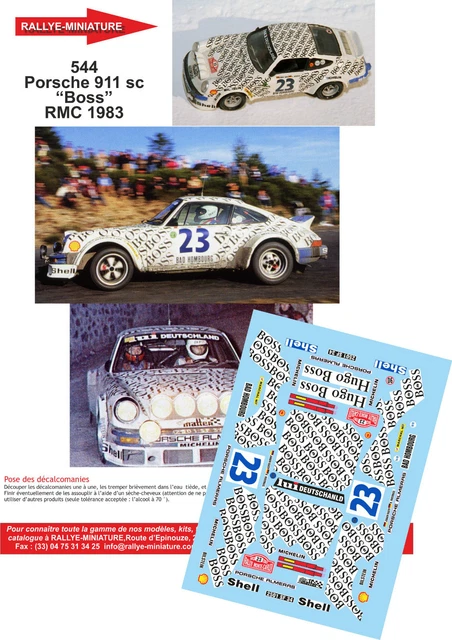Décalcomanies 1/32 Porsche 911 Beguin Rallye Monte-Carlo 1980 - RALLYE MINIATURE