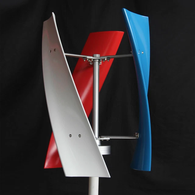 Vertikale Windturbine 400W 12V – Mit 3 Glasfaserblättern, Leise, Magnetisch Geregelt, Für Boot & Hütte