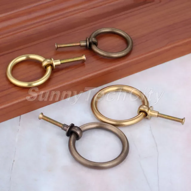 Drawer Cabinet Handle Cupboard Wardrobe Dresser Pull Ring Furniture Door Knobs