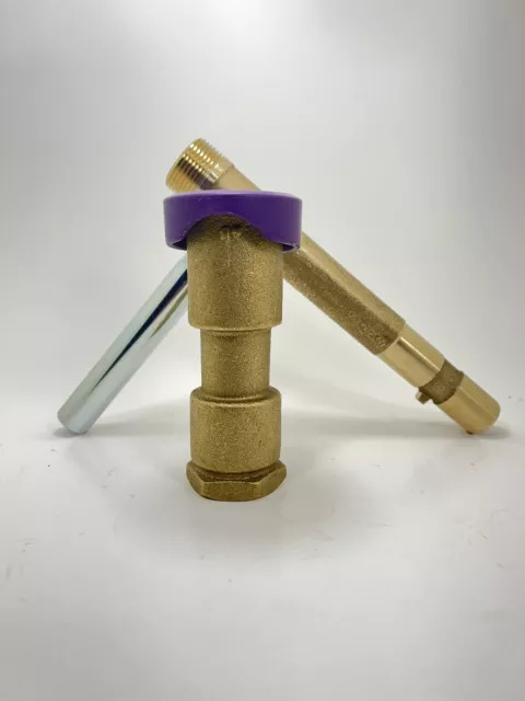 1" Brass Quick Coupler Valve & Key Reclaimed Water #44 Rain Bird/Hunter/Toro