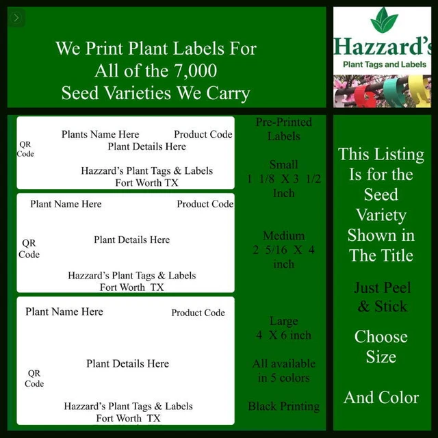 PEEL STICK Labels For Squash Early White Bush Scallop Pk Of 25 PEEL STICK Labels For Squash Early White Bush Scallop Pk Of 25