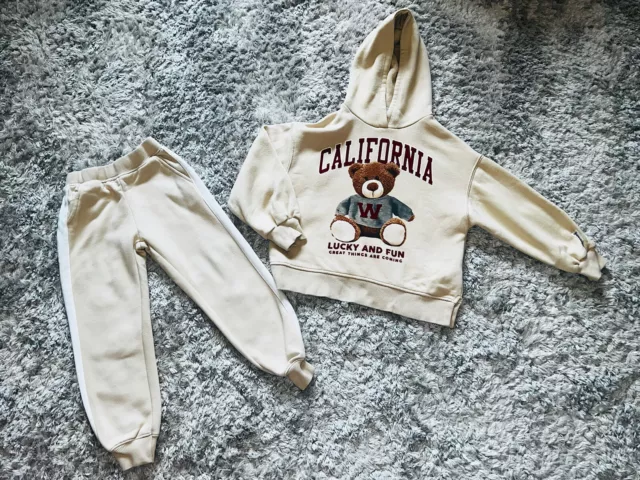 Ottime Condizioni - Zara Senape & Avorio Jogger Unisex - 7 Anni