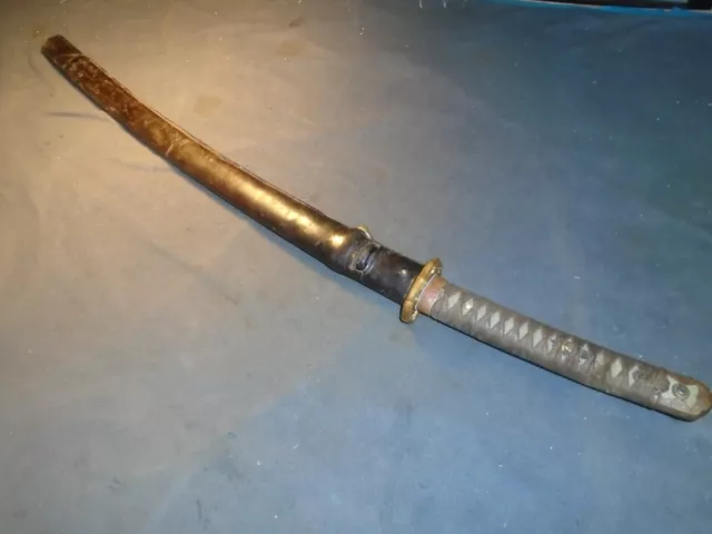 Japanese Army sword in combat mountings mumei, old family blade
