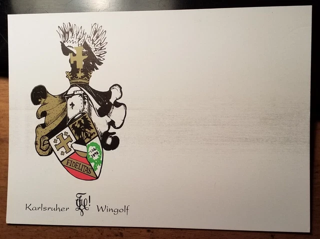 Karlsruhe - Karlsruher Wingolf - Wappen / Karte - Studentika