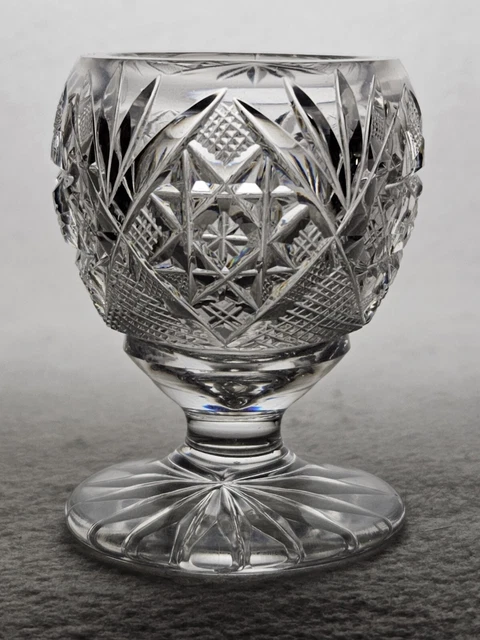 Rare ABP Dorflinger Marlboro American Brilliant Cut Glass Egg Cup Ca. 1900