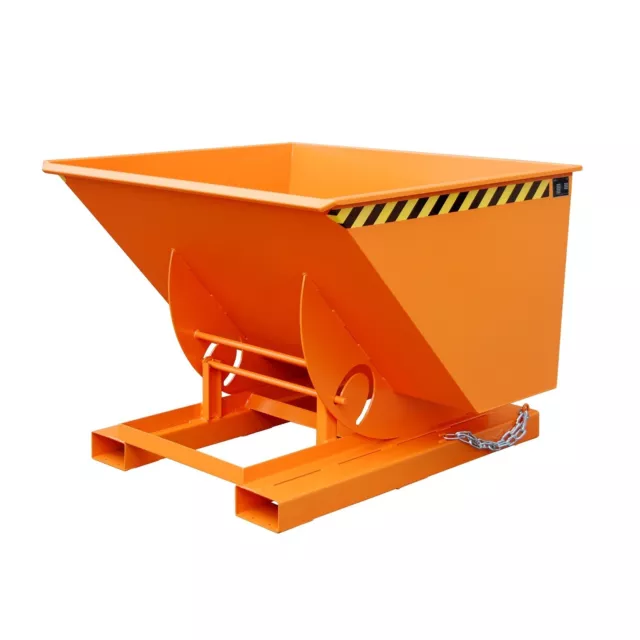 Kippbehälter mit Abrollsystem Kippmulde Kippcontainer Behälter 1,00 m³ Orange