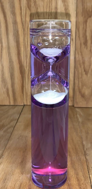 Temporizador de arena de vidrio flotante vintage púrpura 1 minuto