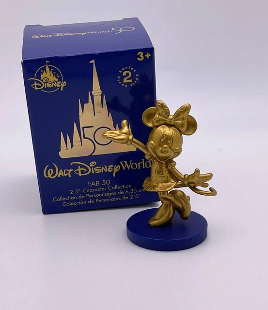 Walt Disney World 50th Anniversary Fab 50 Box S2 Gold Statue Figure MINNIE MOUSE