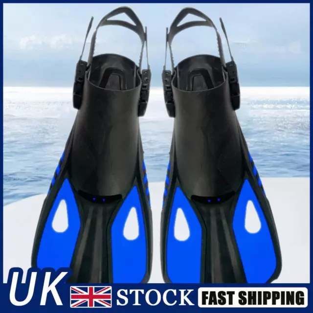 Silicone Beach Shoes Durable Swim Fins Anti Slip for Water Sports (S/M Blue)