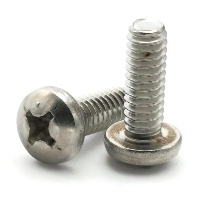 #10-32 | 316 Stainless Steel Phillips Pan Head Machine Screws - Select Length