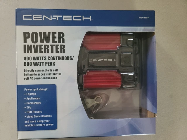 CEN-TECH 400 WATT Continuous/800 Watt Peak Modified Sine Wave Power ...