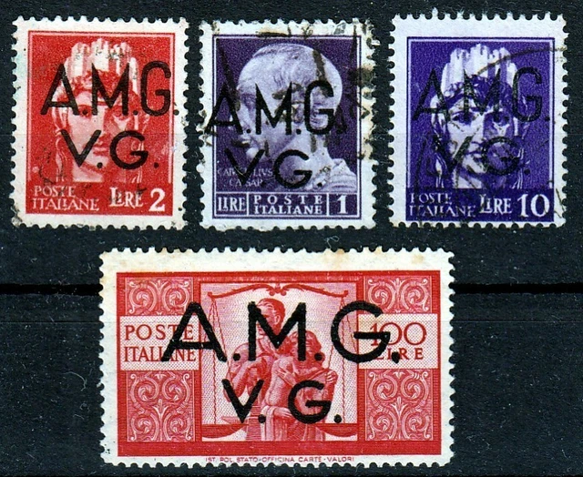 Italy 1945 TRIESTE (Venezia Giulia) ☀ Overprint A.M.G. V.G. ☀ 4v used/mh